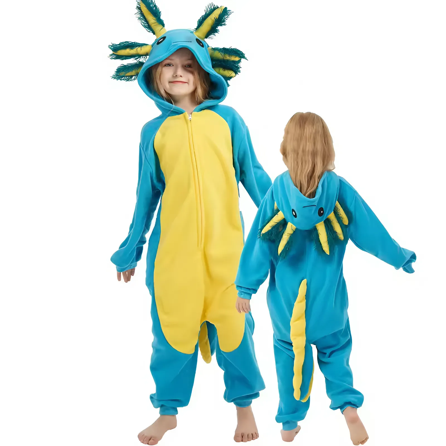 Kids' Axolotl Onesie Kigurumi | Cartoon Animal Pajama & Cosplay