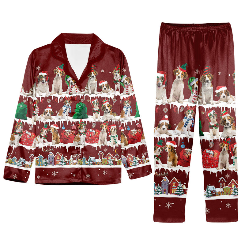 Matching Family Christmas Pajamas Set For Kooikerhondje Dog Lover