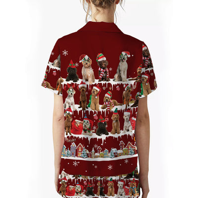 Labradoodle Snow Christmas Back