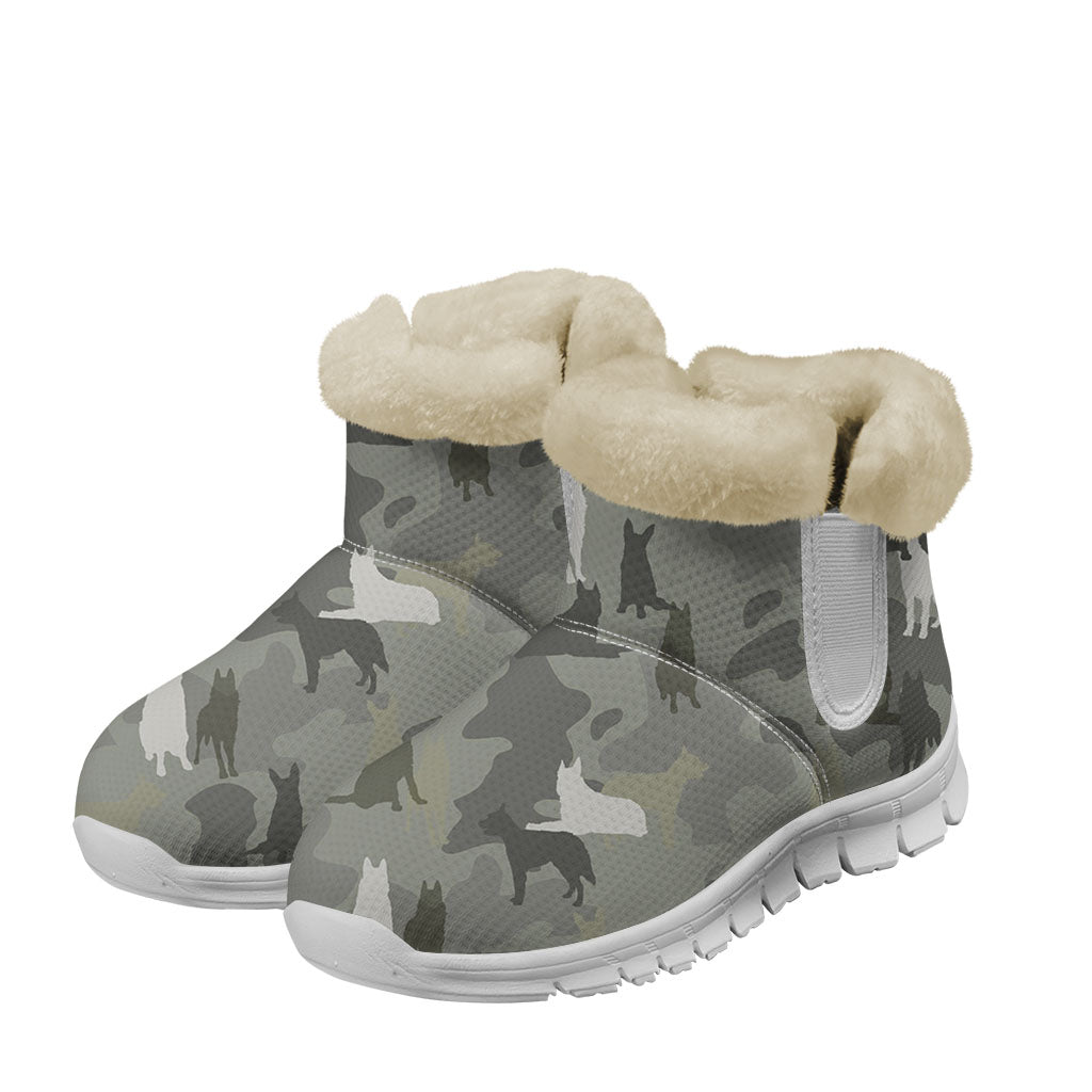 Laekenois Dog Camo Snow Boots - Perfect For Winter