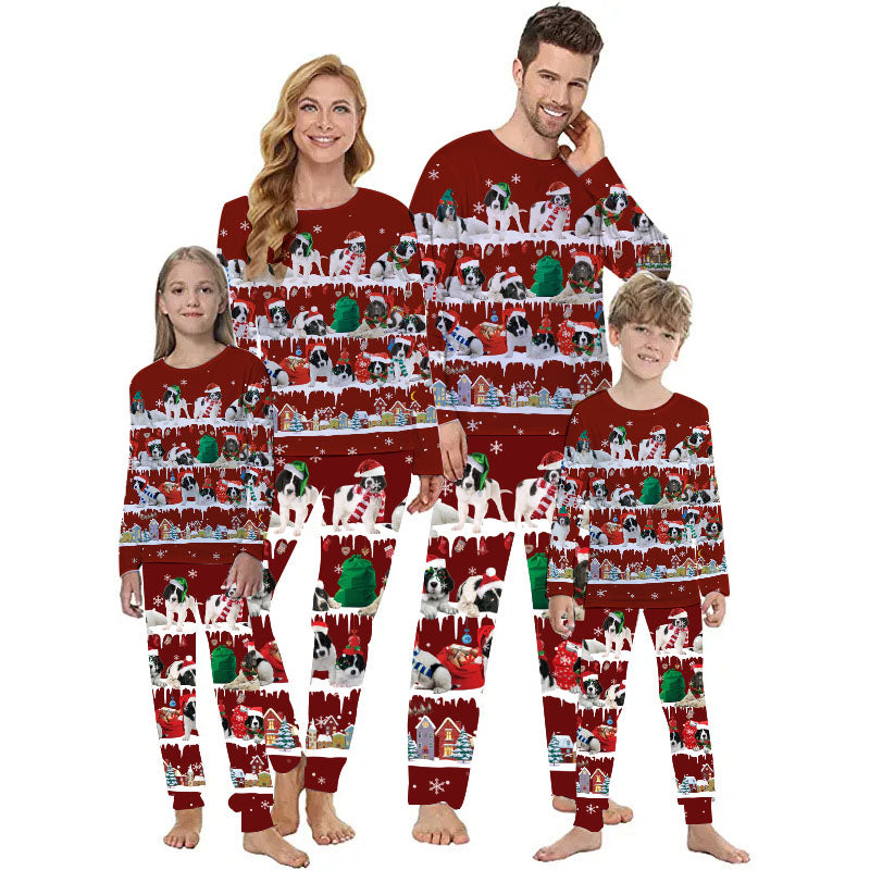 Family Christmas Pajamas Set - Landseer Dog Pajamas For Adult/Kid