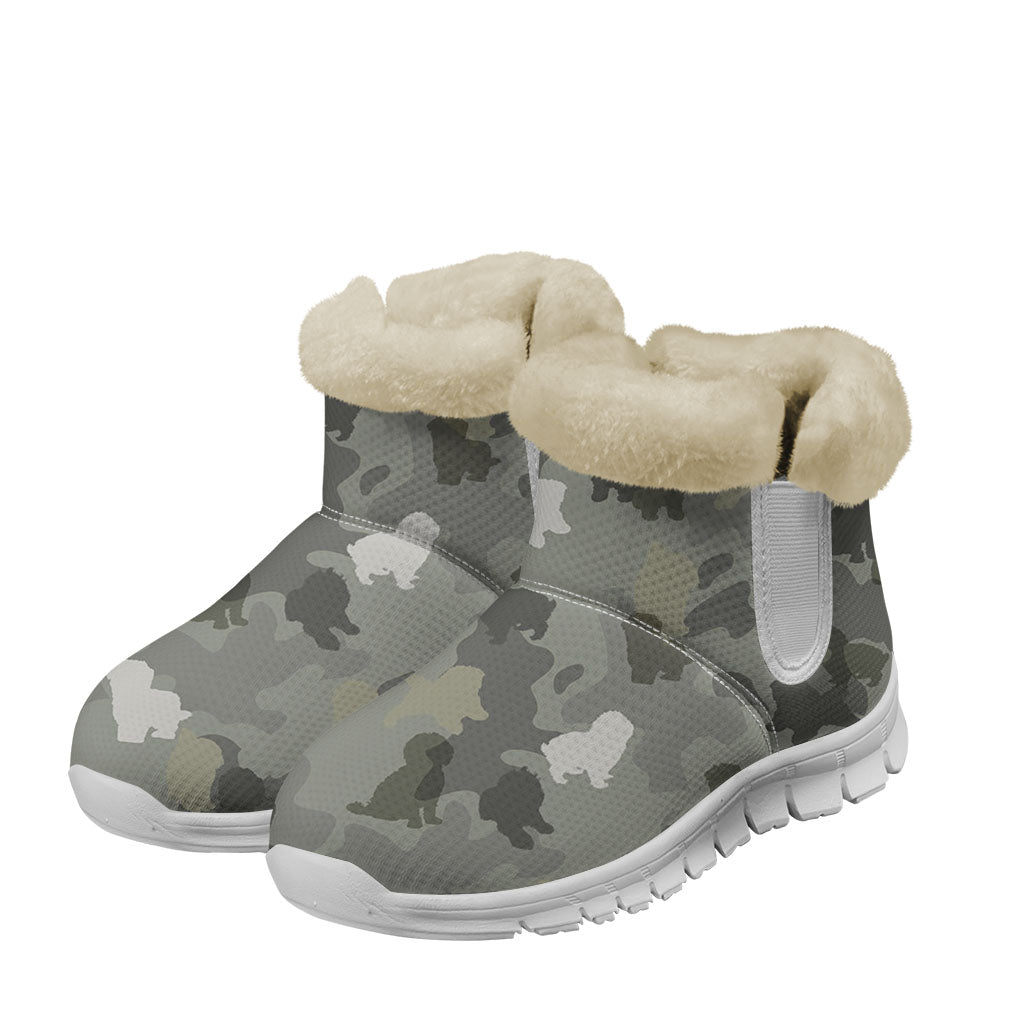 Maltipoo Camo Snow Boots - Perfect For Winter