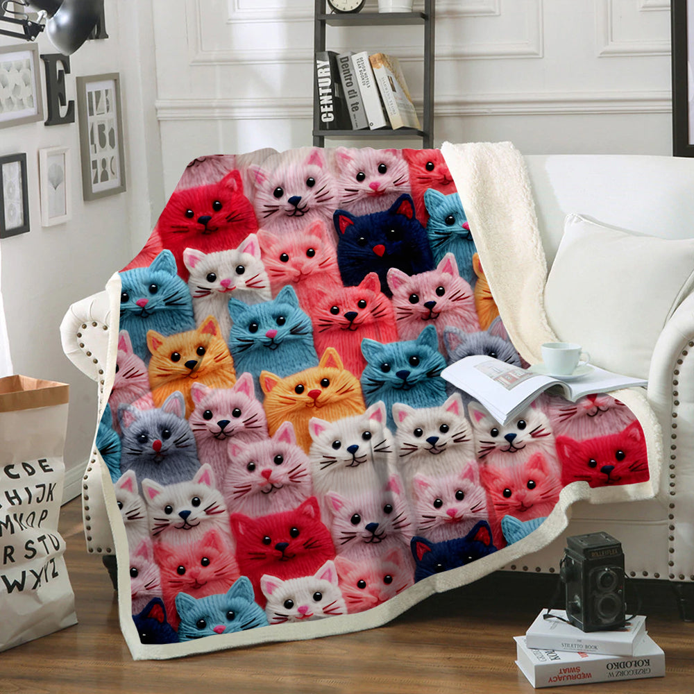 Cat Ugly Christmas Blanket