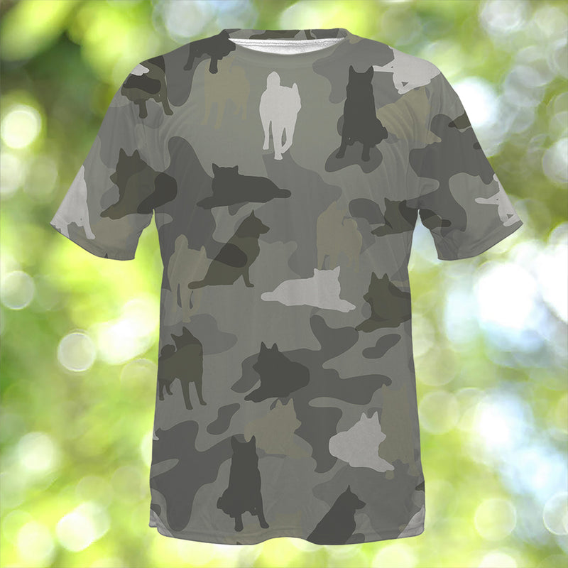 Norwegian Elkhound Camo T-Shirt