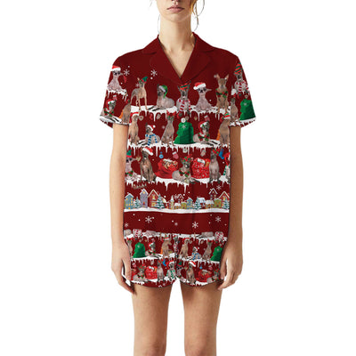 Peruvian Hairless Dog Snow Christmas Back