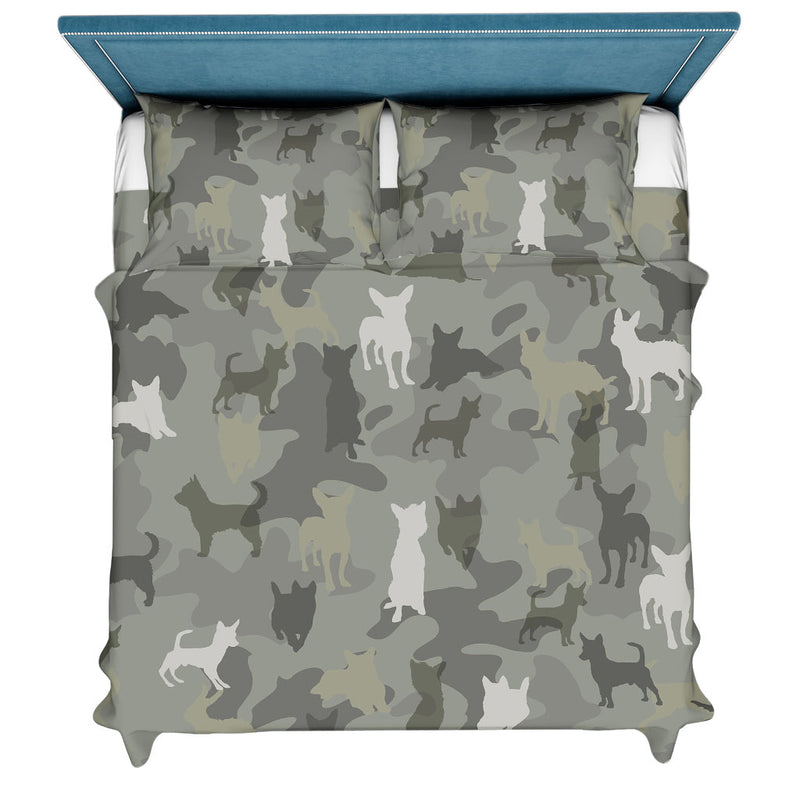 Portuguese Podengo Camo Bedding Set - Camouflage Dog Bedding Set