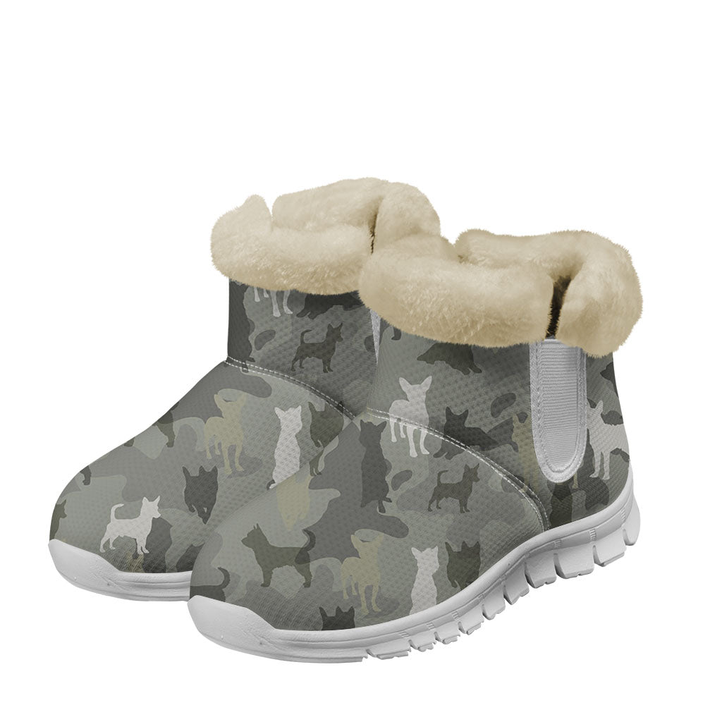 Portuguese Podengo Camo Snow Boots - Perfect For Winter