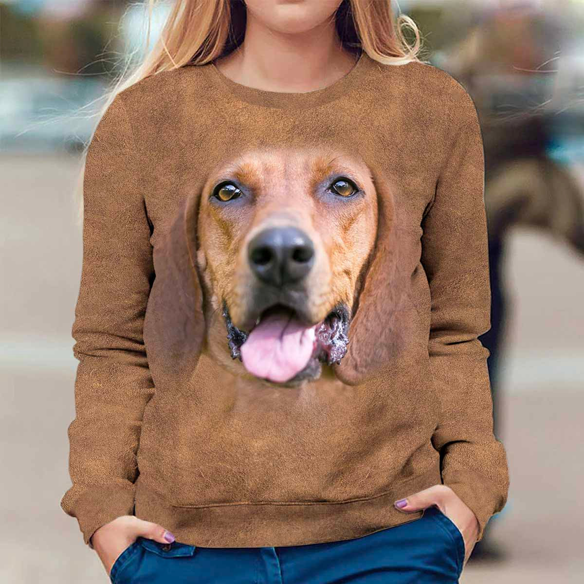 Redbone Coonhound - Face Hair - Premium Sweater