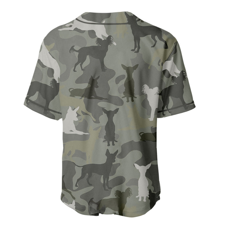 Russkiy Toy Camouflage Baseball Jersey - Camo Pattern Dog Shirt