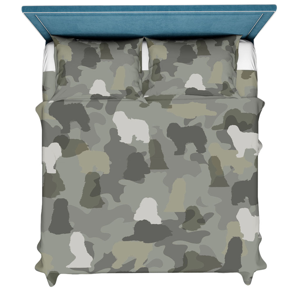 Schapendoes Camo Bedding Set - Camouflage Dog Bedding Set