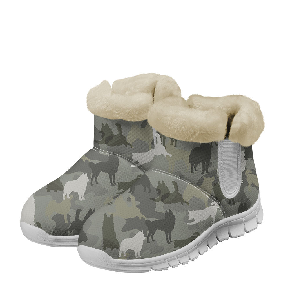 Schipperke Camo Snow Boots - Perfect For Winter