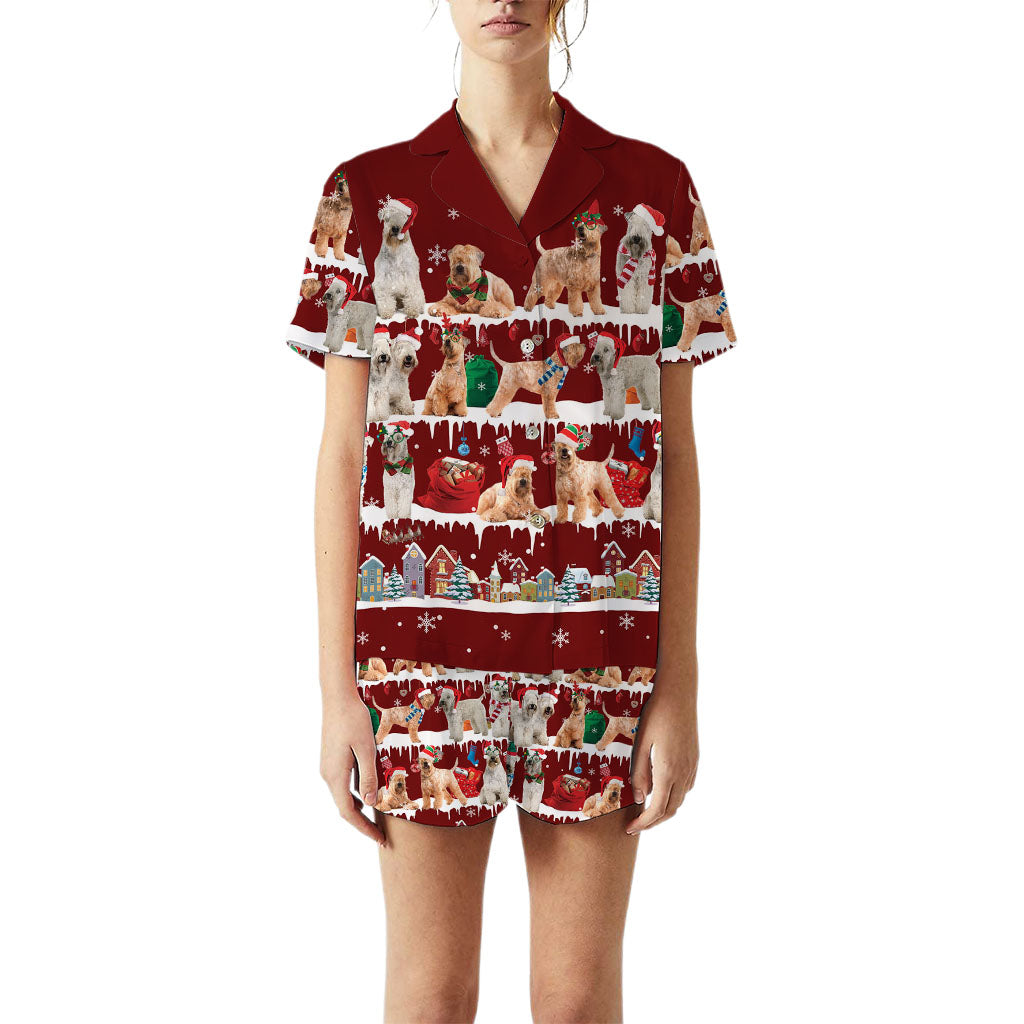 Soft Coated Wheaten Terrier Snow Christmas Back