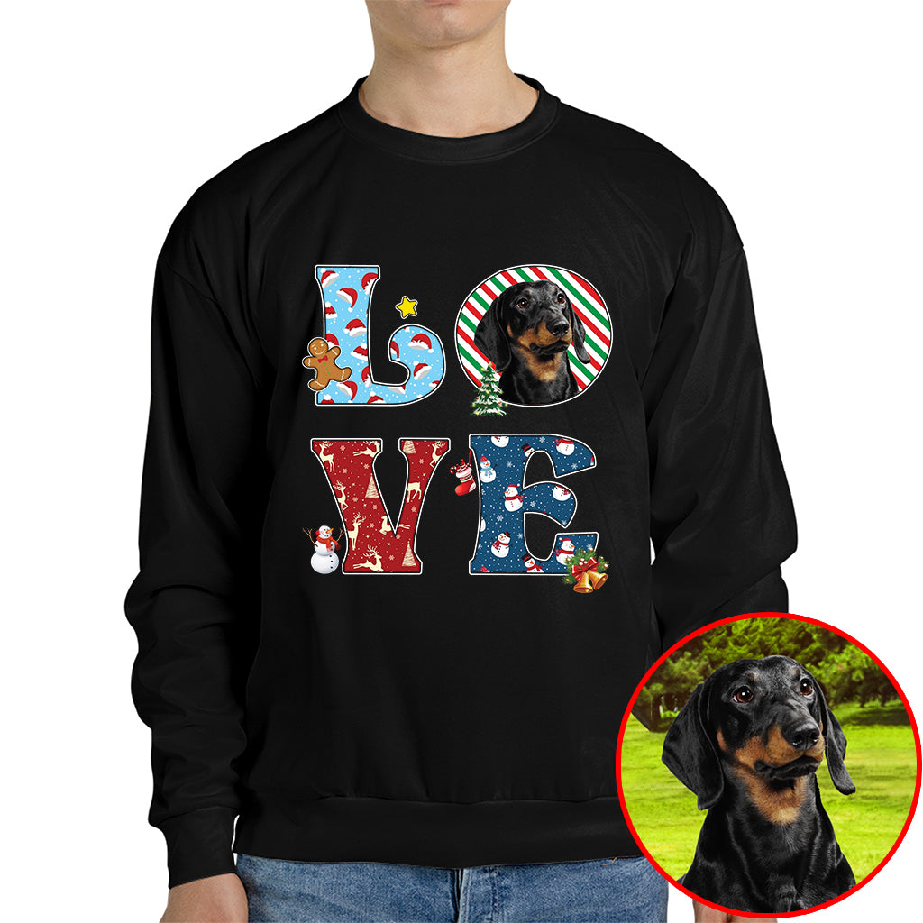 Dog Photo Christmas Shirt - Custom Holiday Gift For Pet Lovers