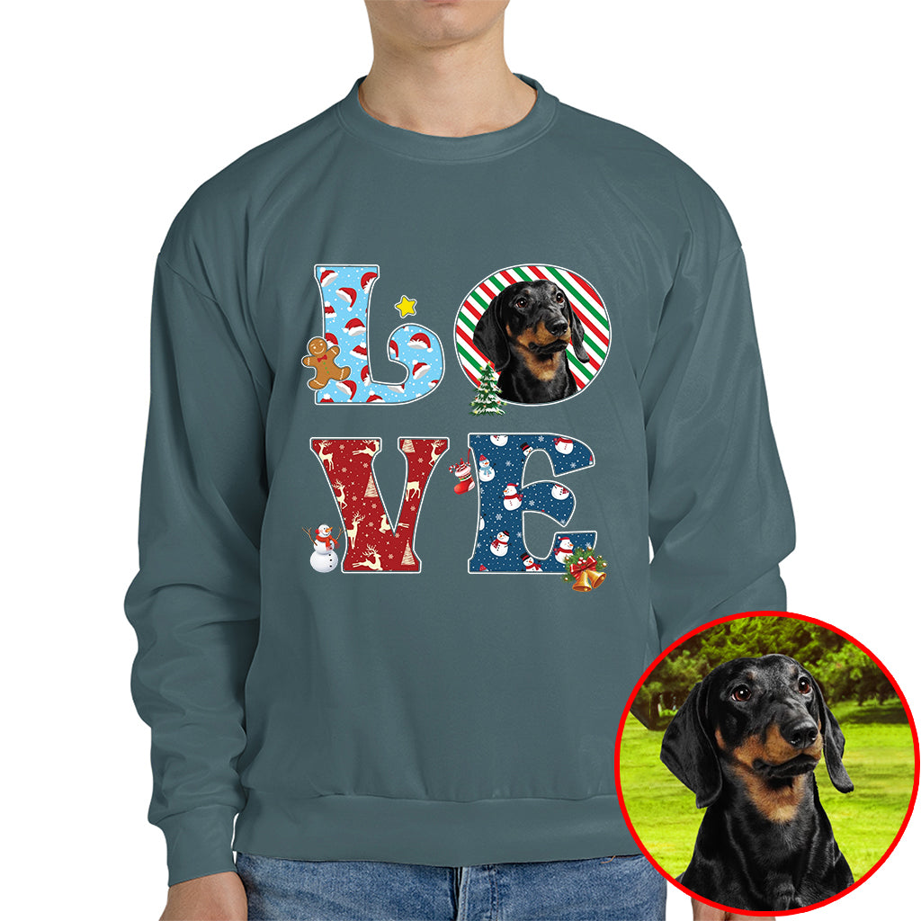 Dog Photo Christmas Shirt - Custom Holiday Gift For Pet Lovers