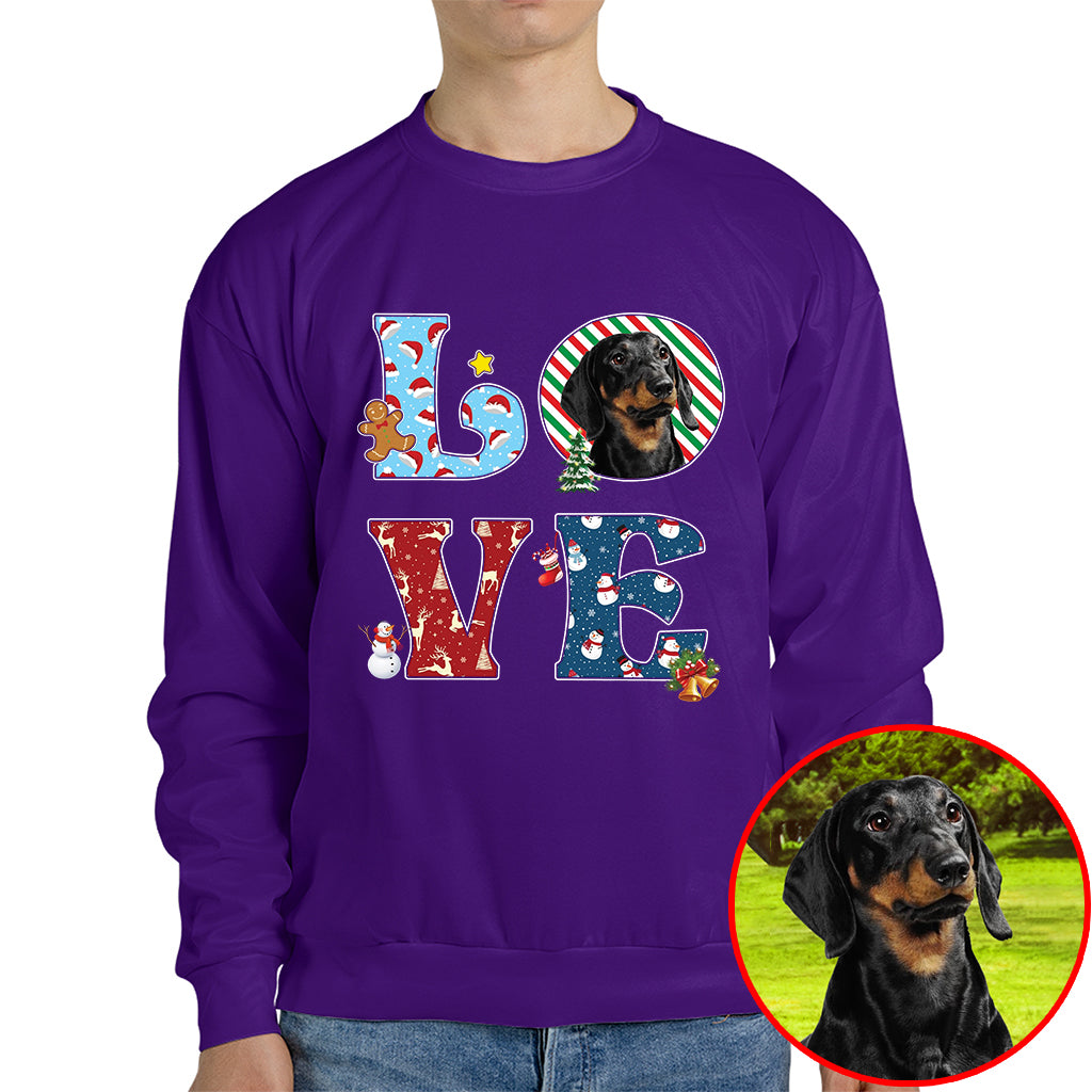 Dog Photo Christmas Shirt - Custom Holiday Gift For Pet Lovers