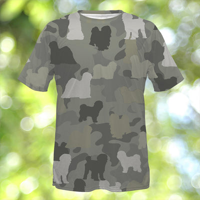 Tibetan Terrier Camo T-Shirt