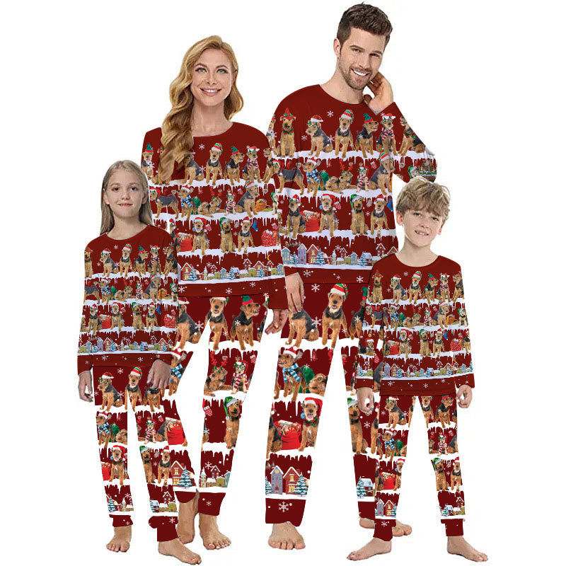 Family Christmas Pajamas Set - Welsh Terrier Dog Pajamas For Adult/Kid