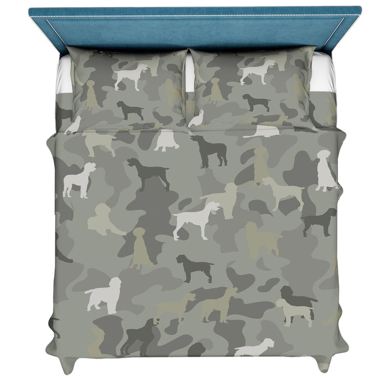 Wirehaired Pointing Griffon Camo Bedding Set - Camouflage Dog Bedding Set