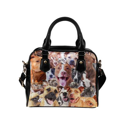 Pit Bull Face Shoulder Handbag
