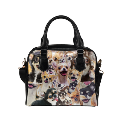 Chihuahua Face Shoulder Handbag