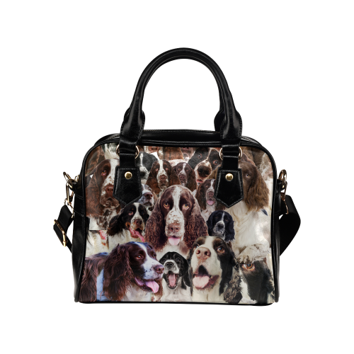 English Springer Spaniel Face Shoulder Handbag