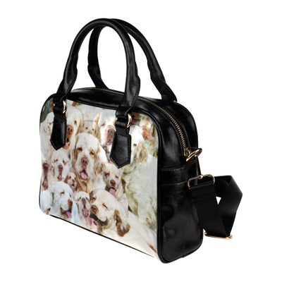 Clumber Spaniel Face Shoulder Handbag