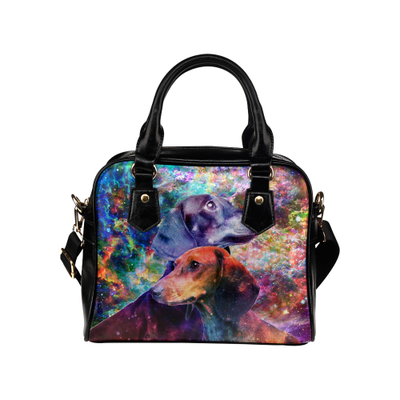 Dachshund Yin Yang Shoulder Handbag