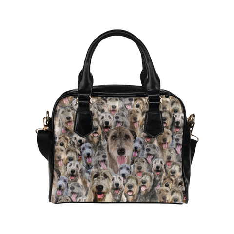 Irish Wolfhound Face Shoulder Handbag