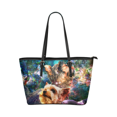 Yorkshire Terrier Leather Tote Bag