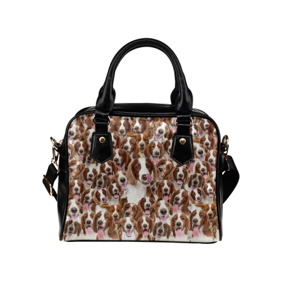 Welsh Springer Spaniel Face Shoulder Handbag