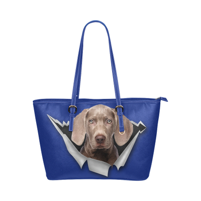 Weimaraner Leather Tote Bag