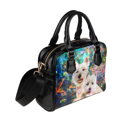 West Highland White Terrier Yin Yang Shoulder Handbag