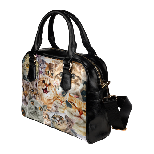 Cats Face Shoulder Handbag