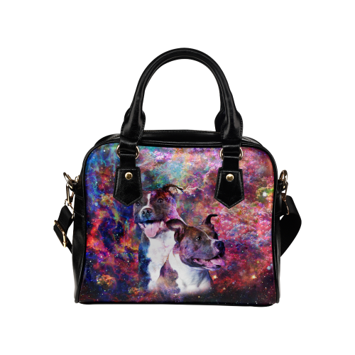 Staffordshire Bull Terrier Yin Yang Shoulder Handbag