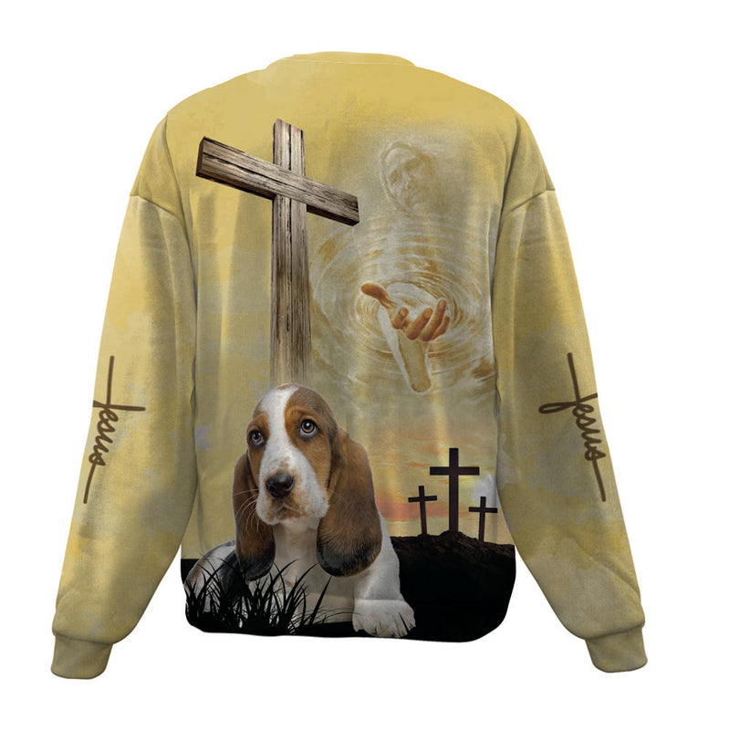 Basset Hound-Jesus-Premium Sweater