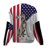 Irish Wolfhound-USA Flag-Premium Sweater