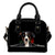 Appenzeller Sennenhund Rose Zipper Shoulder Handbag