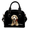 Labradoodle Rose Zipper Shoulder Handbag