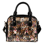 American Staffordshire Terrier Full Face Shoulder Handbag
