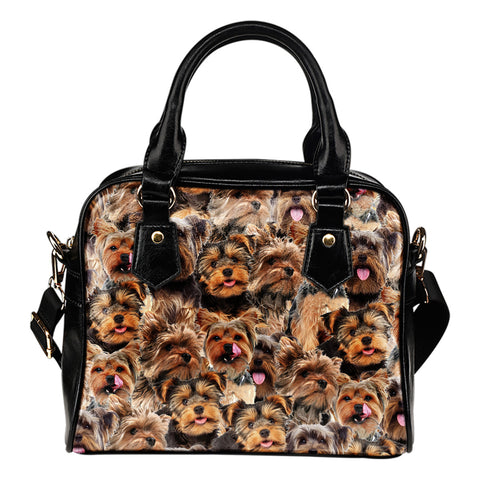 Yorkshire Terrier Full Face Shoulder Handbag