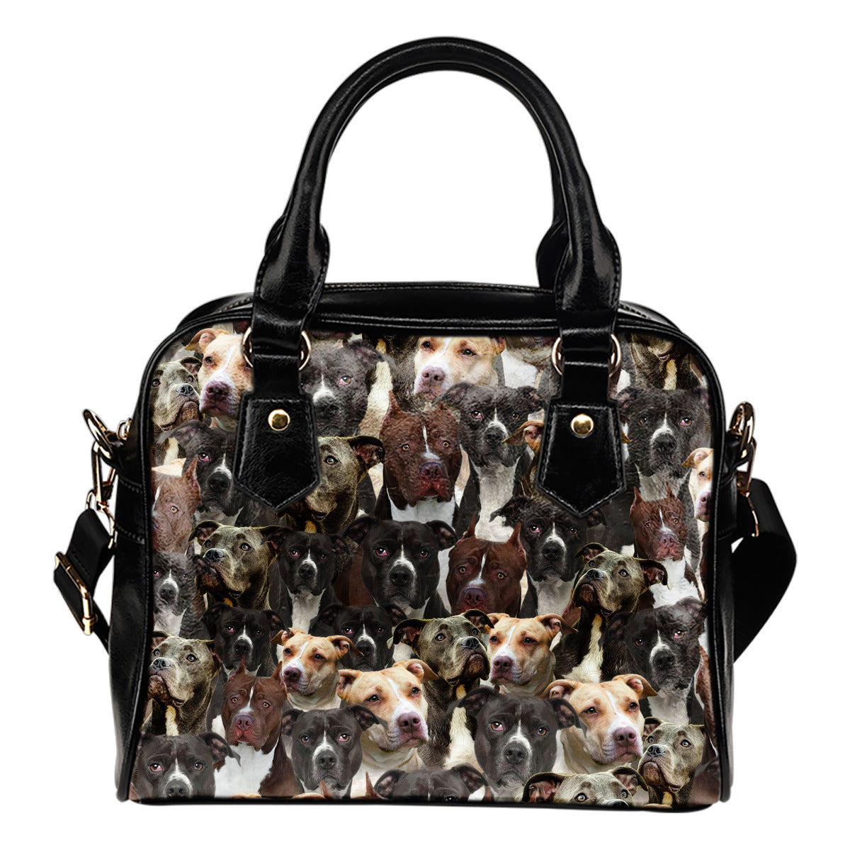 American Pit Bull Terrier Full Face Shoulder Handbag
