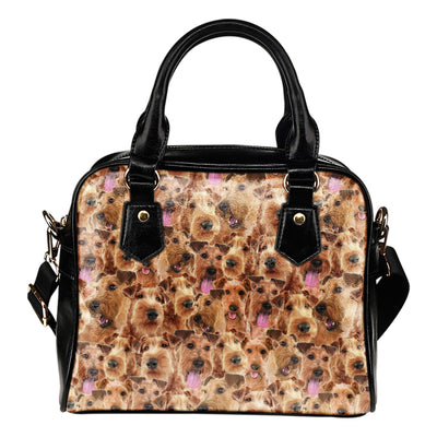 Irish Terrier Full Face Shoulder Handbag