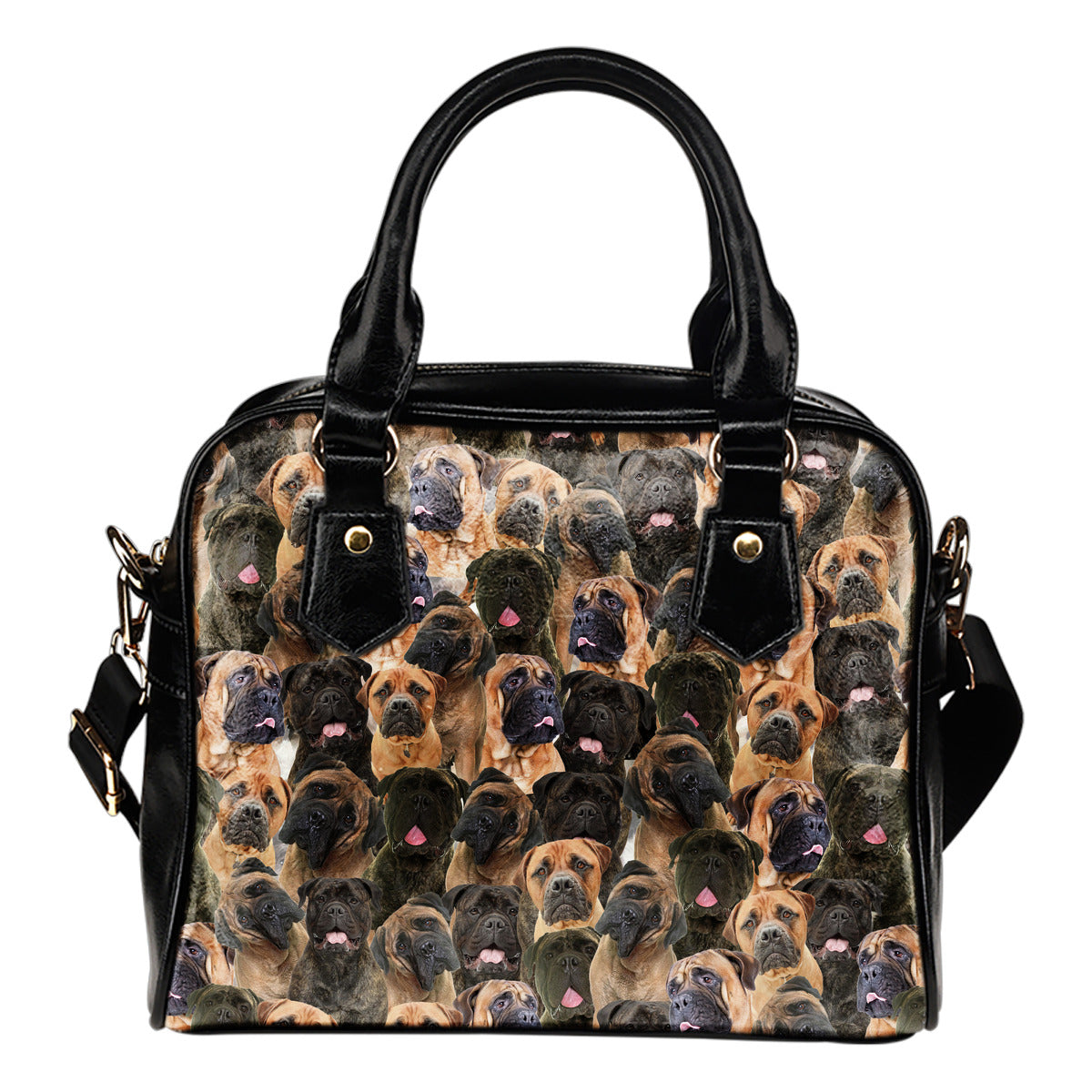 Bullmastiff Full Face Shoulder Handbag