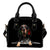 Bluetick Coonhound Rose Zipper Shoulder Handbag