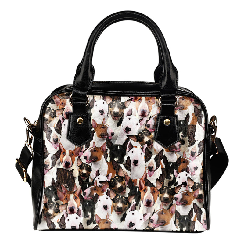 Bull Terrier Full Face Shoulder Handbag