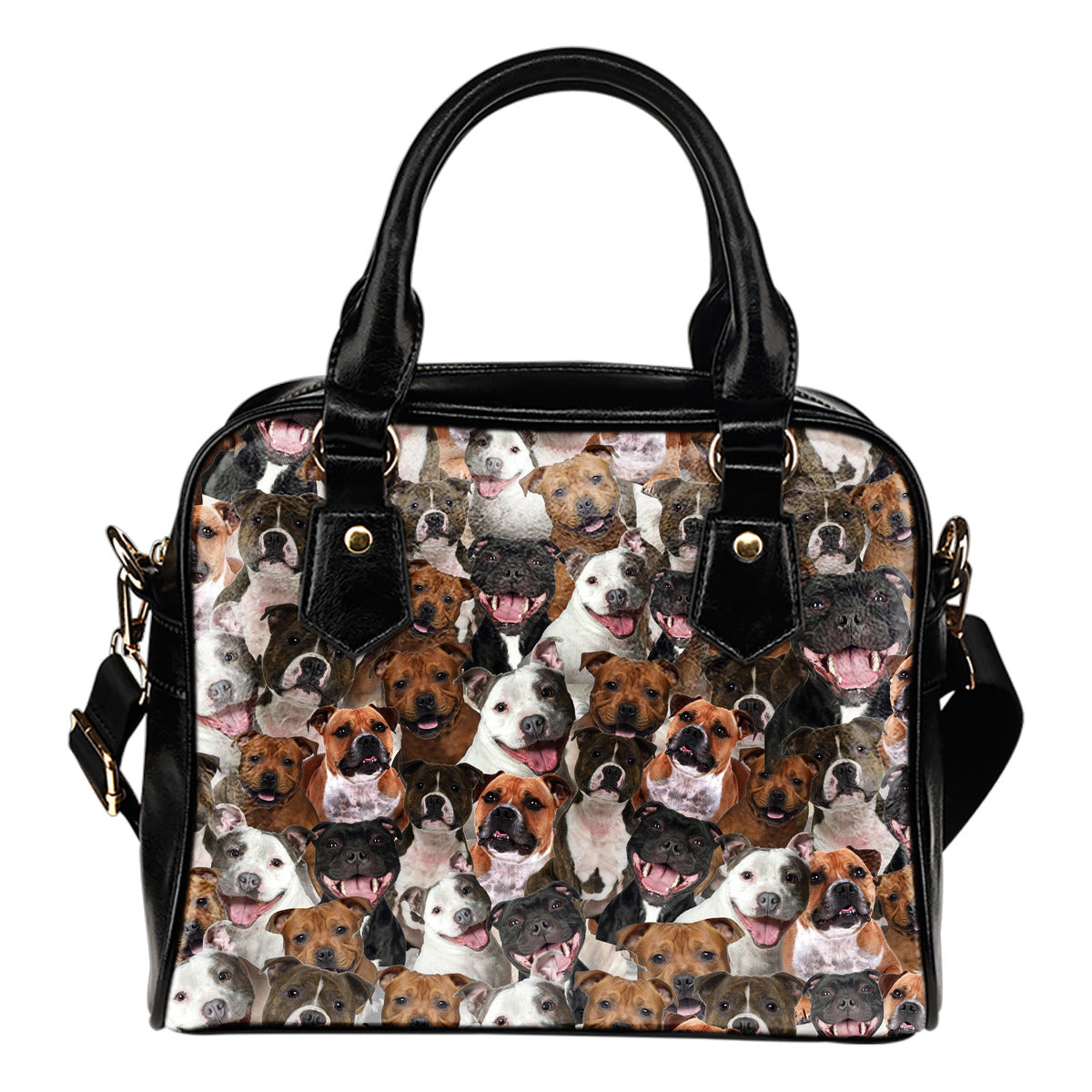 Staffordshire Bull Terrier Full Face Shoulder Handbag
