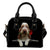 Grand Basset Griffon VendeÌen Rose Zipper Shoulder Handbag