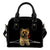 Cairn Terrier Rose Zipper Shoulder Handbag