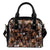 German Spaniel Full Face Shoulder Handbag