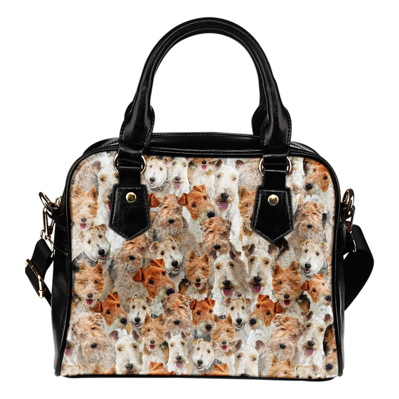 Fox Terrier Full Face Shoulder Handbag